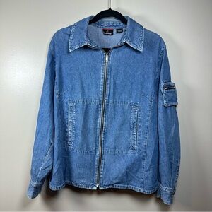Vintage 90s Women’s Denim Utility Jacket – Explore Hong Kong L